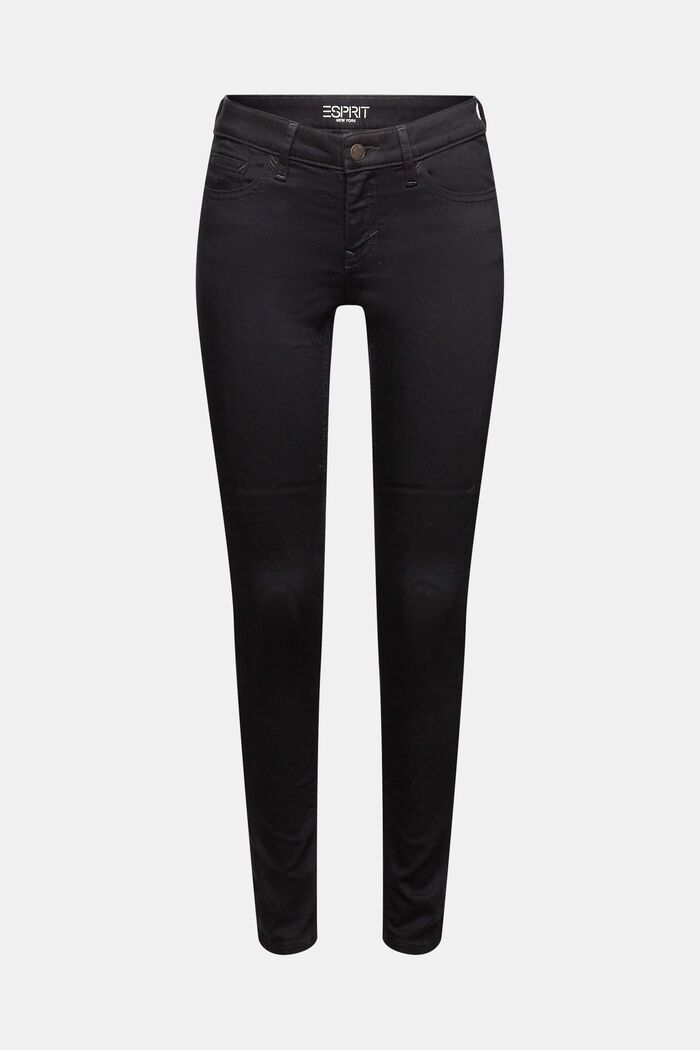 Low rise skinny jeans, BLACK RINSE, detail image number 7