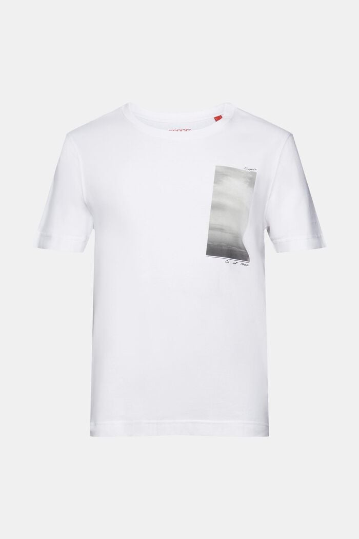 T-shirt à imprimé en coton biologique, WHITE, detail image number 6