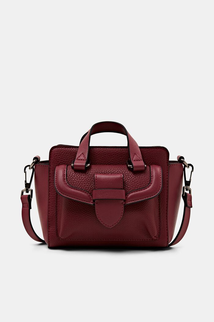 City bag in leerlook, GARNET RED, detail image number 0