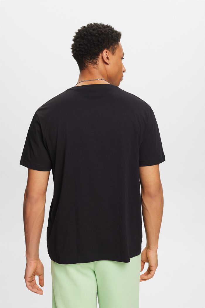 T-shirt met korte mouwen en ronde hals, BLACK, detail image number 2