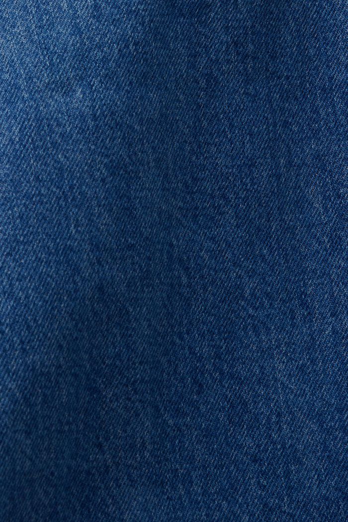 Veste en jean sans col muni de cordons de serrage, BLUE DARK WASHED, detail image number 7
