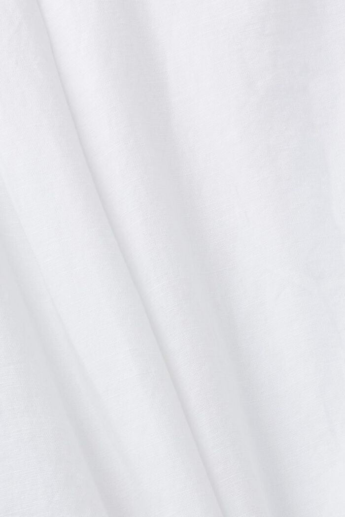 Chemise en coton et lin, WHITE, detail image number 5