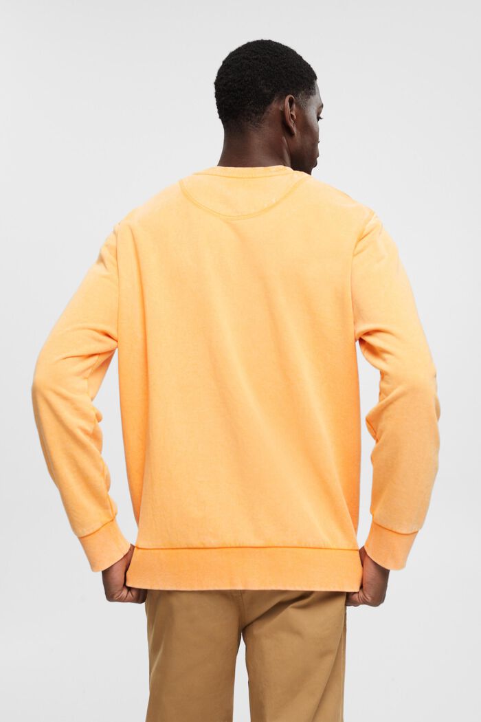 Sweatshirt met logoprint en ronde hals, GOLDEN ORANGE, detail image number 3