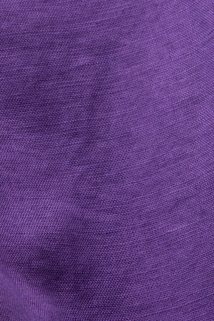 Overhemd van een mix van linnen en katoen, PURPLE, detail image number 4