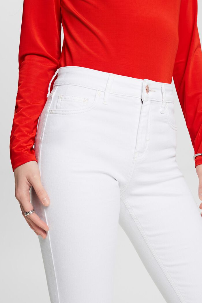 Hoge skinny jeans, WHITE, detail image number 4