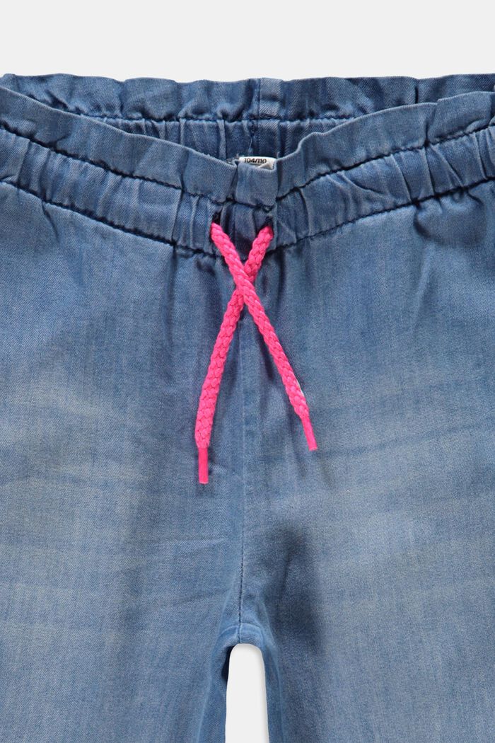 Jeans met tunnelkoord, BLUE LIGHT WASHED, detail image number 2
