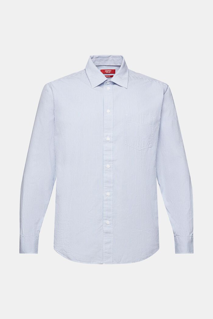 Gestreept shirt van katoen-popeline, LIGHT BLUE, detail image number 6