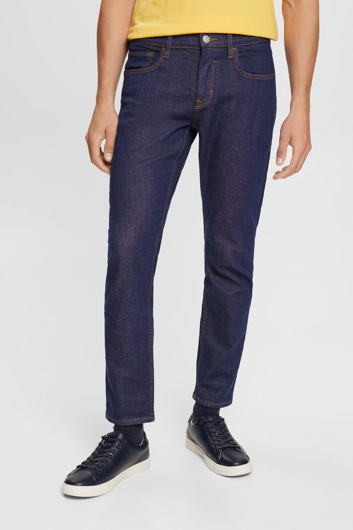 Slim fit-jeans met stretch, BLUE RINSE, detail image number 1