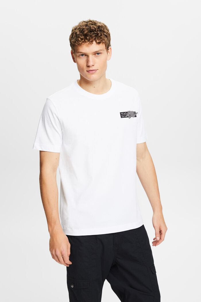 Grafisch T-shirt van katoen-jersey, WHITE, detail image number 0
