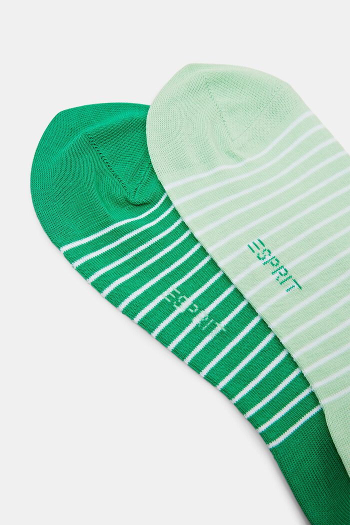 Lot de 2 paires de chaussettes en grosse maille rayées, GREEN/MINT, detail image number 2