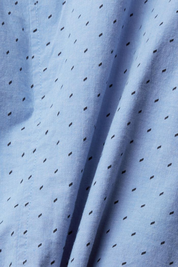 Chemise à col Mao à motif, BRIGHT BLUE, detail image number 6