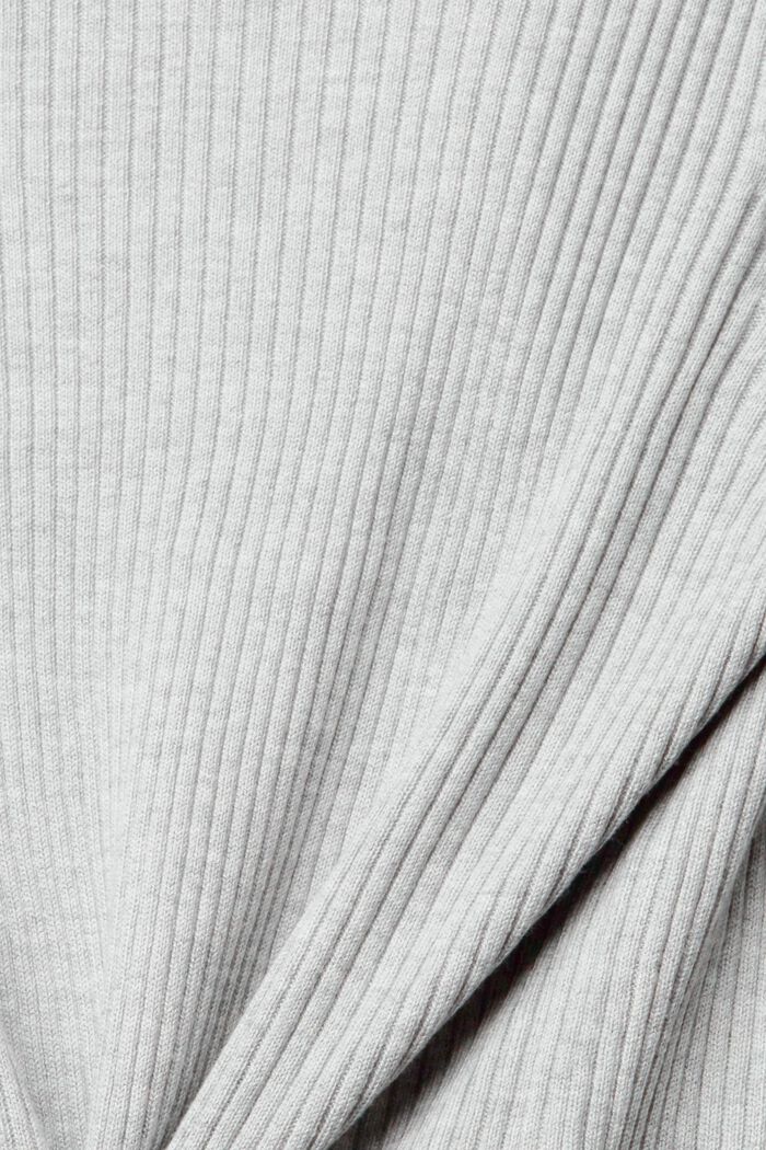 Ribgebreid vest met een asymmetrische zoom, LIGHT GREY, detail image number 1