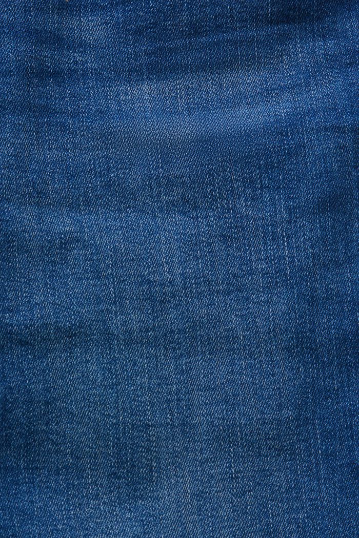 Jean corsaire en coton biologique, BLUE MEDIUM WASHED, detail image number 6