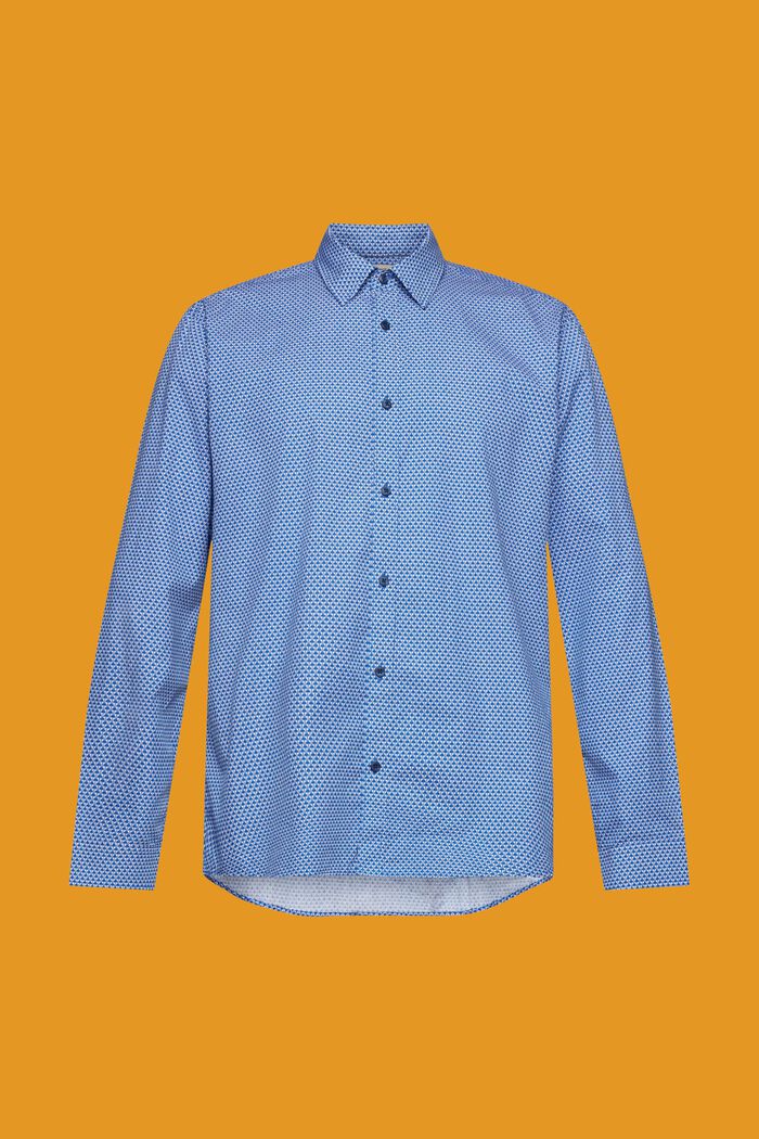 Slim fit-overhemd met patroon all-over, BLUE, detail image number 6