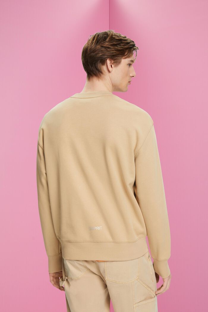 Sweatshirt met een kleine dolfijnenprint, SAND, detail image number 3