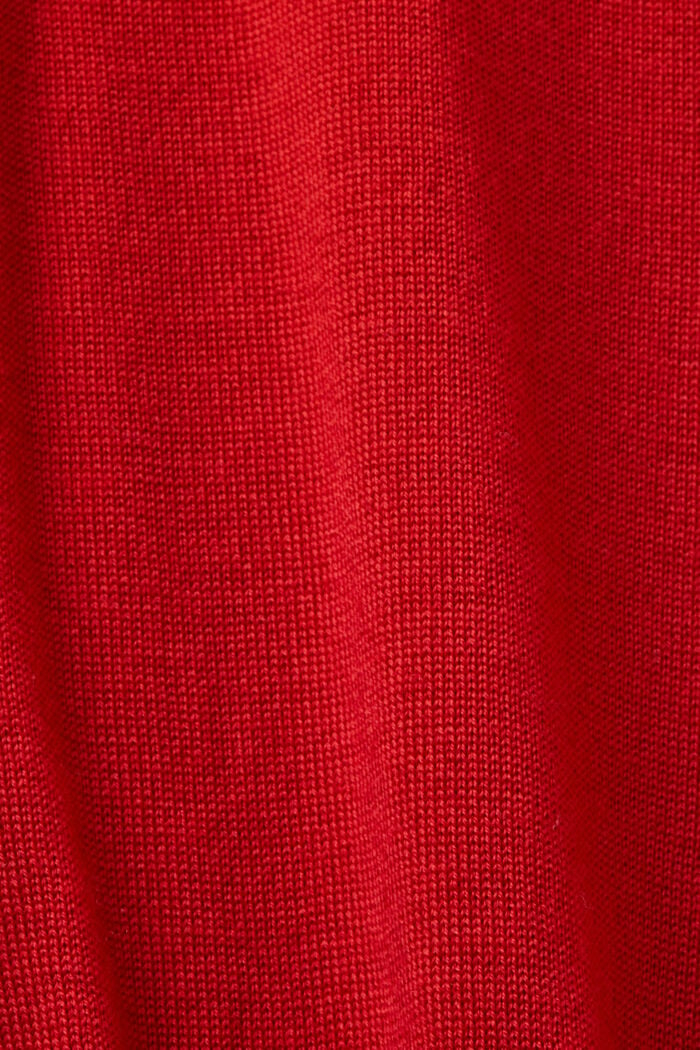 Trui met turtleneck van merinoswol, DARK RED, detail image number 5