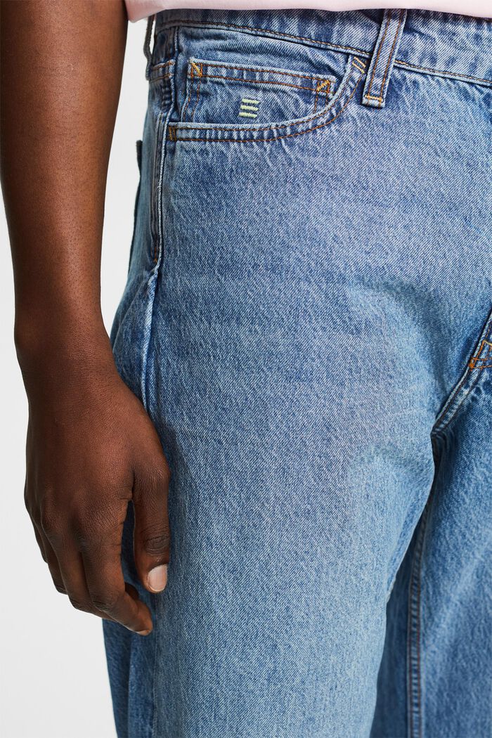Casual retro jeans met middelhoge taille, BLUE LIGHT WASHED, detail image number 4