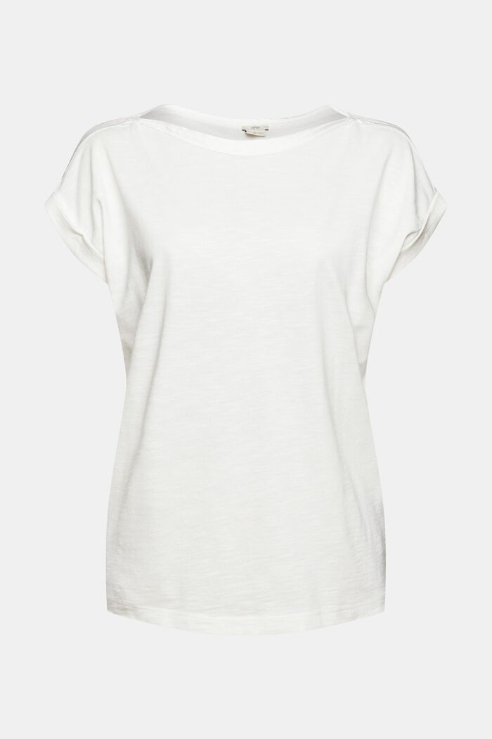 T-shirt à effet mélange de matières, OFF WHITE, detail image number 7