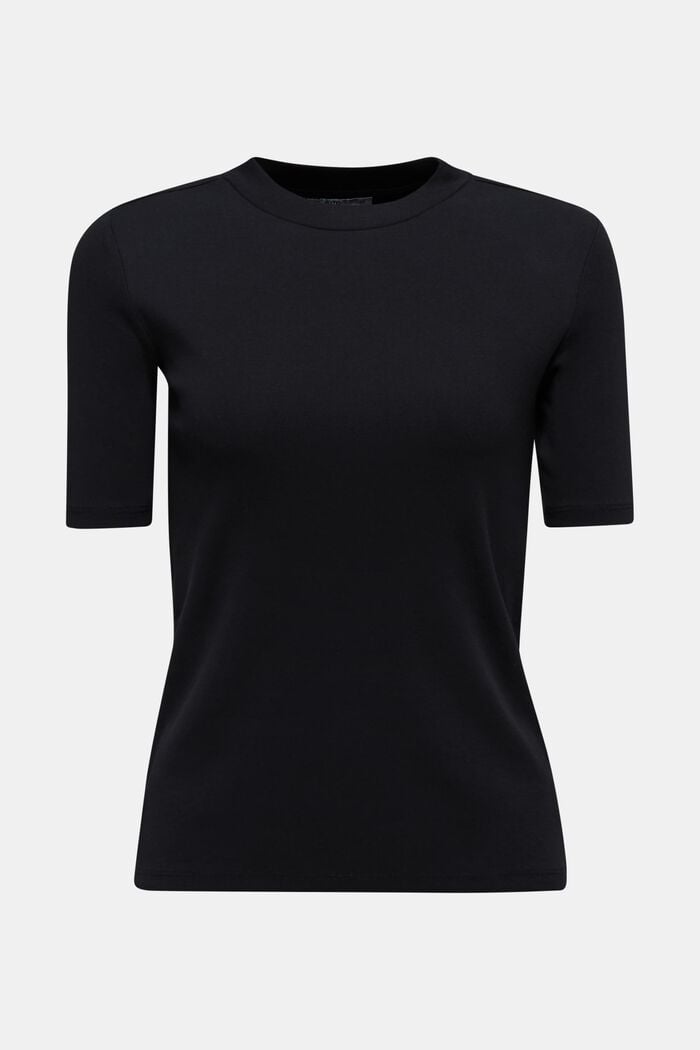 Basic T-shirt van katoen-jersey, BLACK, detail image number 0