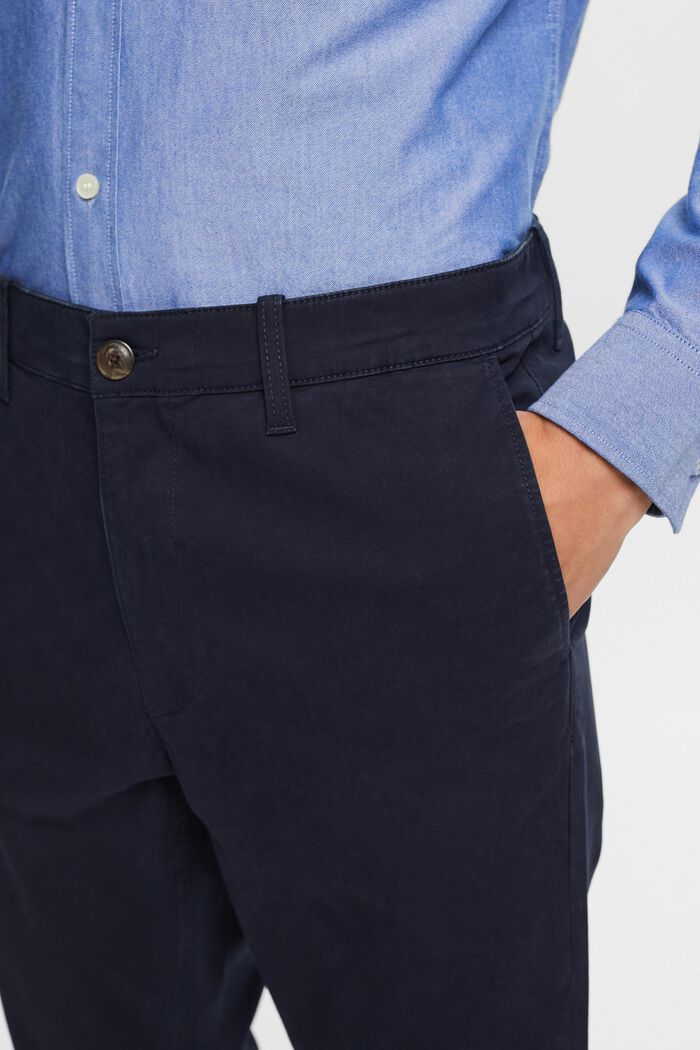 Pantalon chino slim en twill de coton, NAVY, detail image number 2