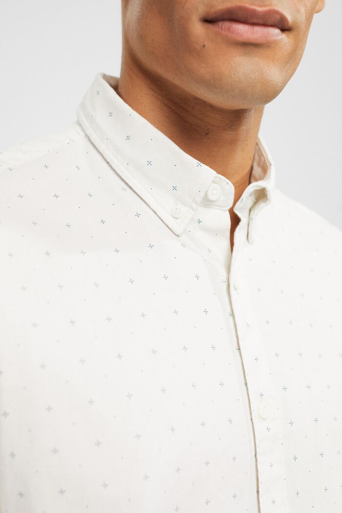 Chemise à col boutonné ornée d’un mini-imprimé, OFF WHITE, detail image number 2
