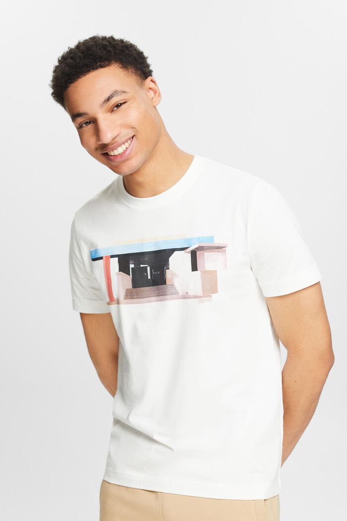 Grafisch  T-shirt met print, OFF WHITE, detail image number 0