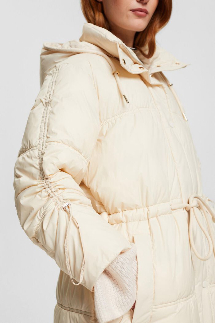 Oversized gewatteerde mantel met tunnelkoord op taillehoogte, ICE, detail image number 0