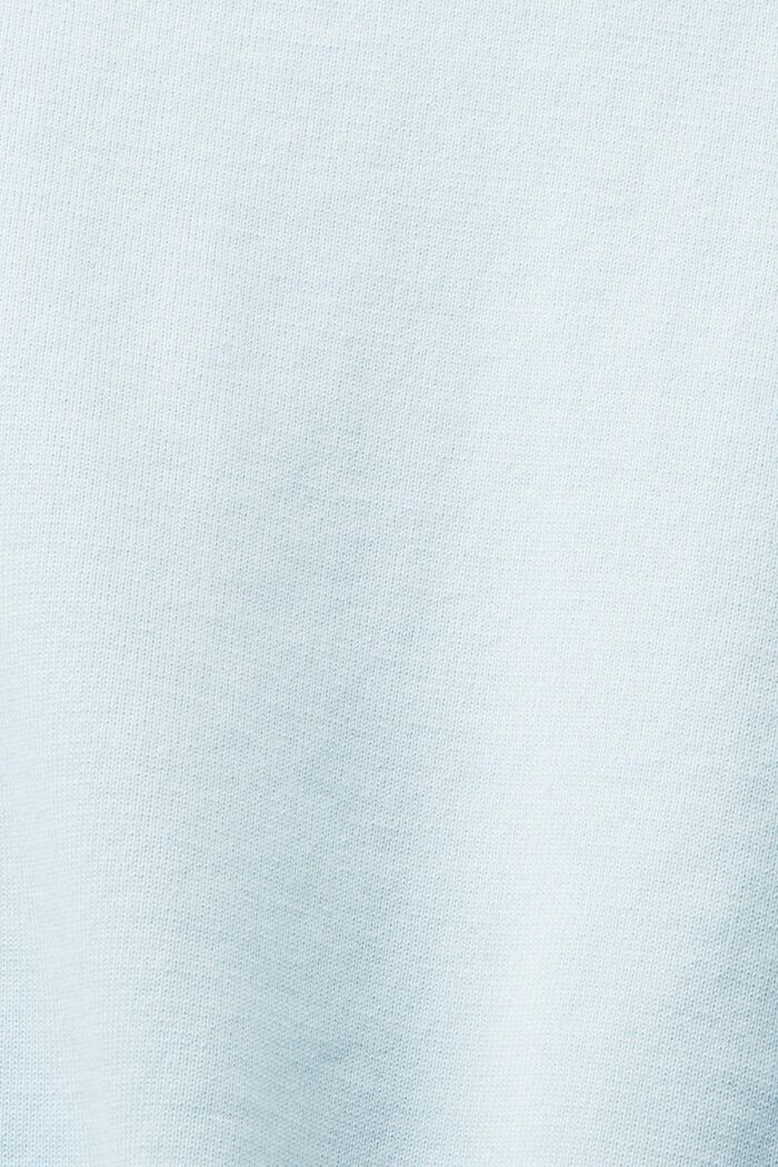 Gebreide trui met ronde hals, PASTEL BLUE, detail image number 5