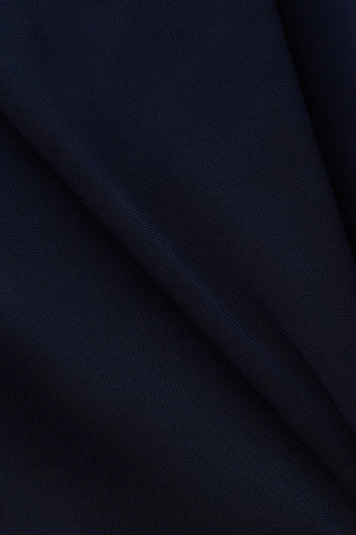 Midi-jurk van crêpe met tunnelkoordje, NAVY, detail image number 5