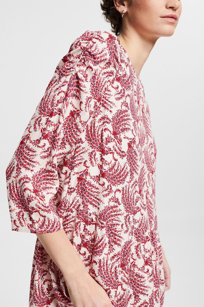 Midi-jurk met print, LENZING™ ECOVERO™, OFF WHITE, detail image number 3