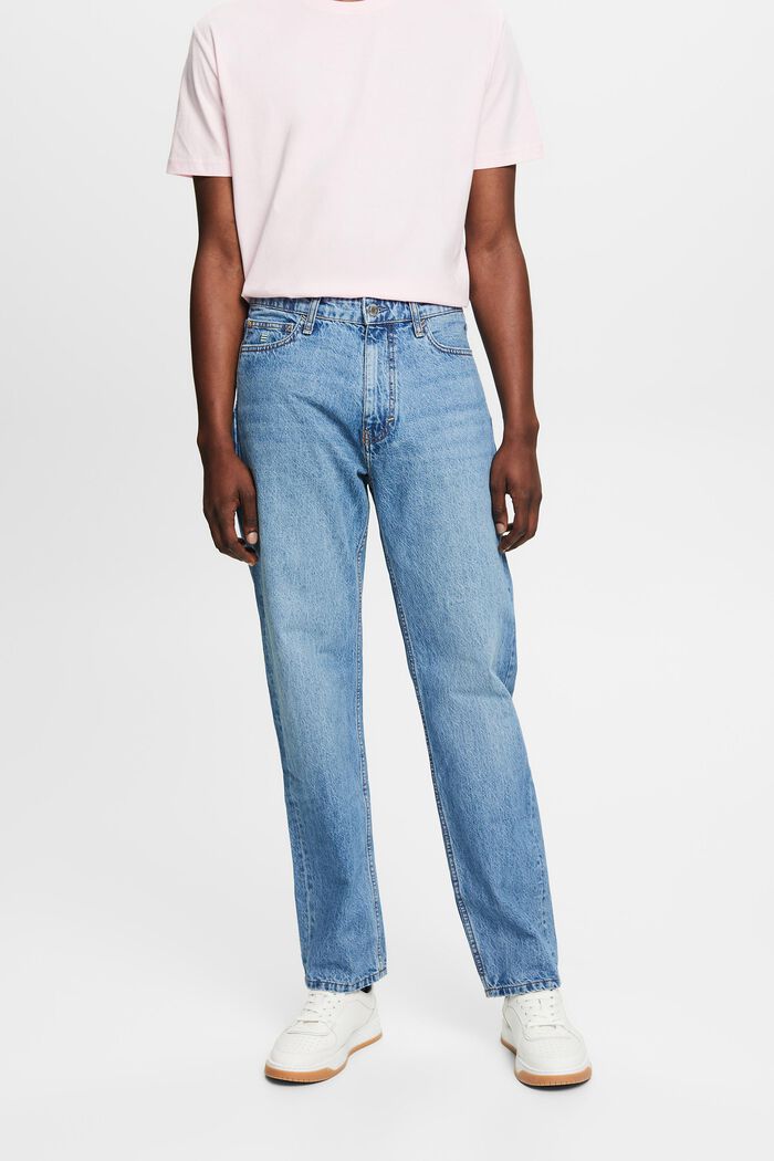 Casual retro jeans met middelhoge taille, BLUE LIGHT WASHED, detail image number 0