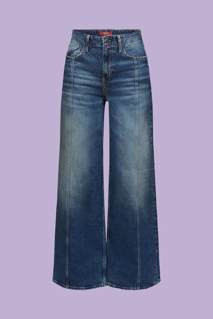 Wide pijpen jeans in retrolook met middelhoge taille