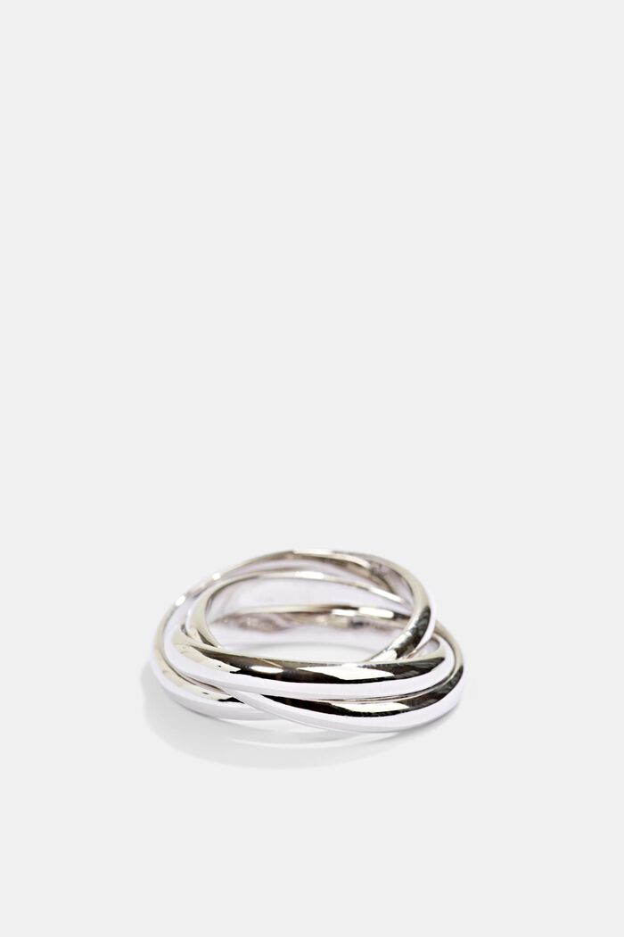 Driedelige ring van sterlingzilver, SILVER, overview