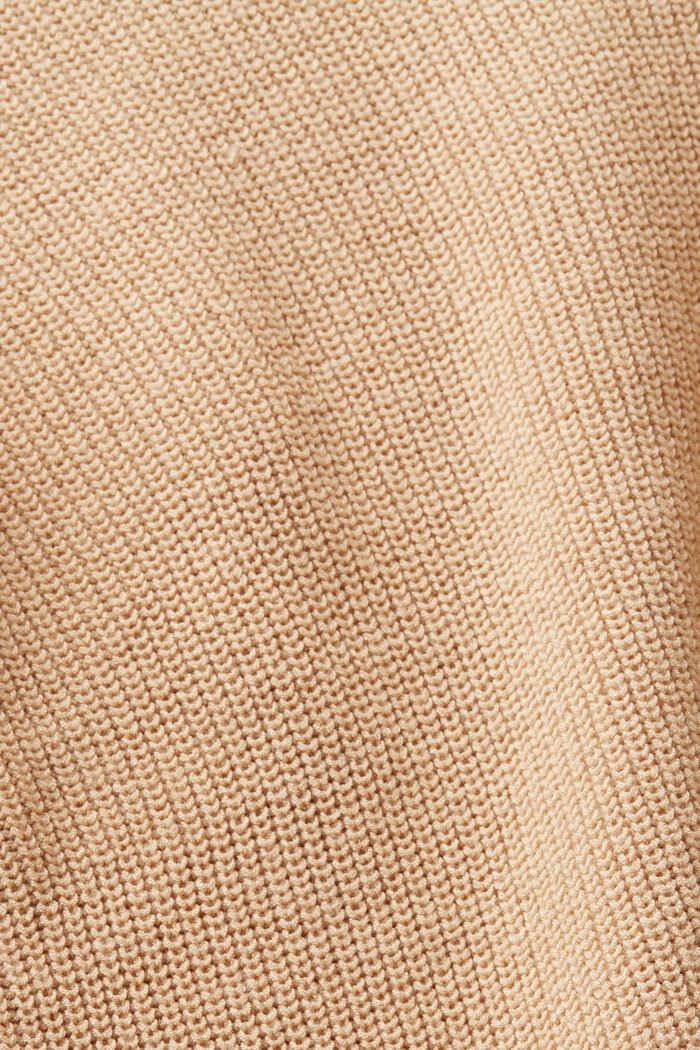 Gebreide trui met opstaande kraag, CREAM BEIGE, detail image number 6