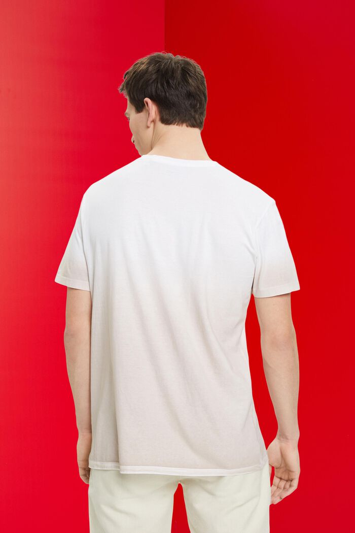 Tweekleurig T-shirt met faded look, WHITE, detail image number 3