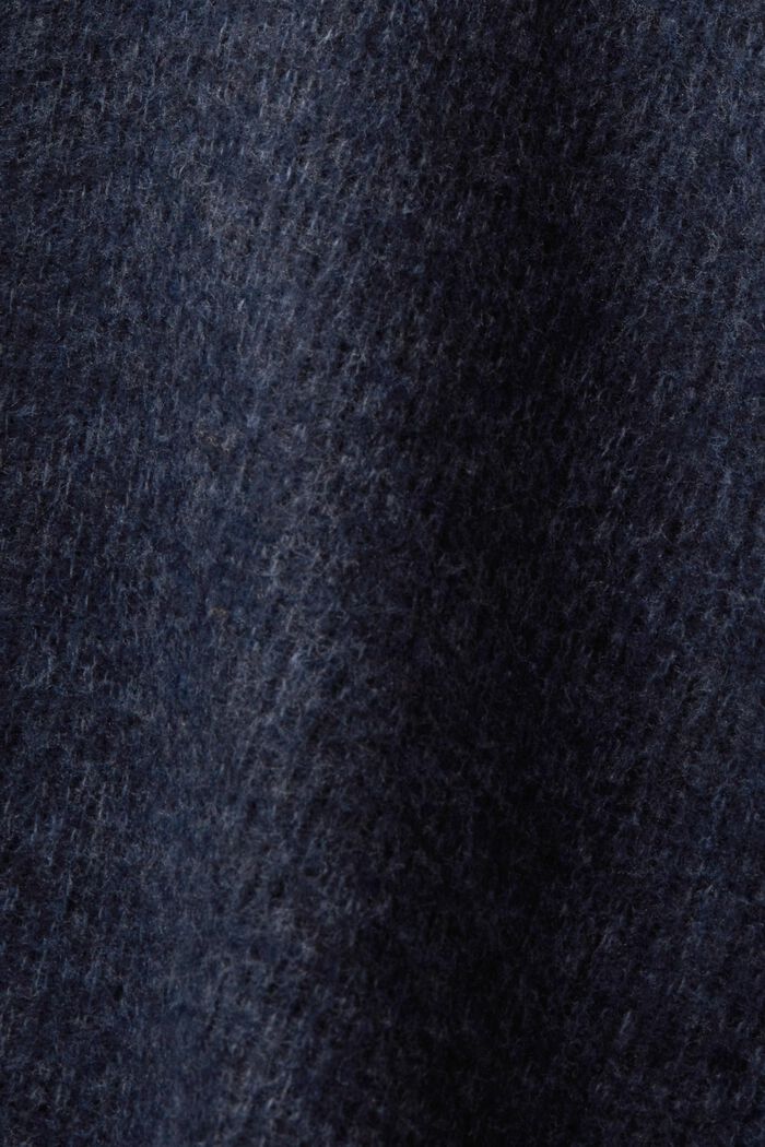 Geruwde trui met V-hals, NAVY, detail image number 6