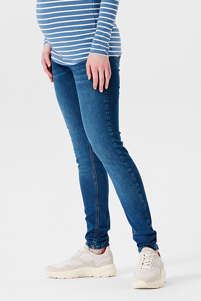 Skinny fit-jeans met band over de buik, MEDIUM WASHED, detail image number 2