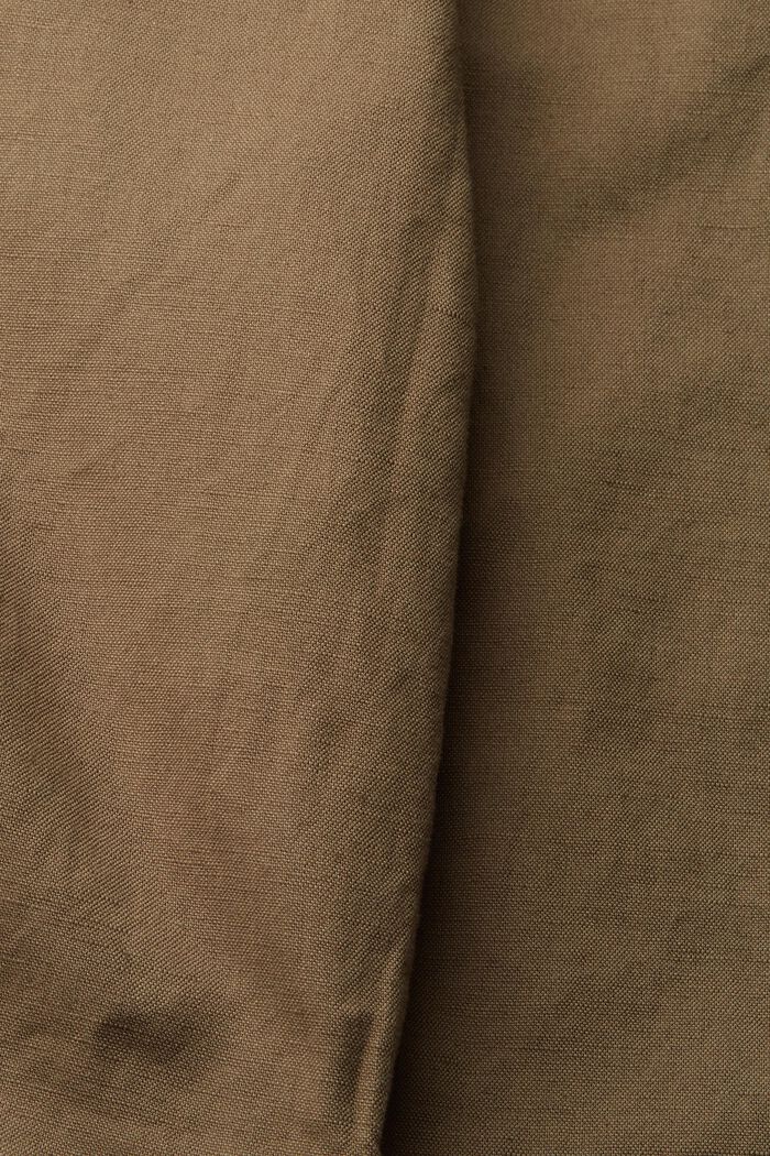 Korte broek van een linnenmix, DUSTY GREEN, detail image number 1