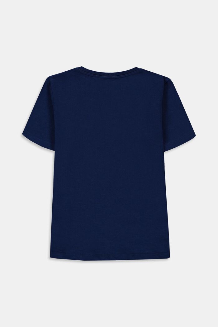 T-shirt met print, 100% katoen, BLUE, detail image number 1