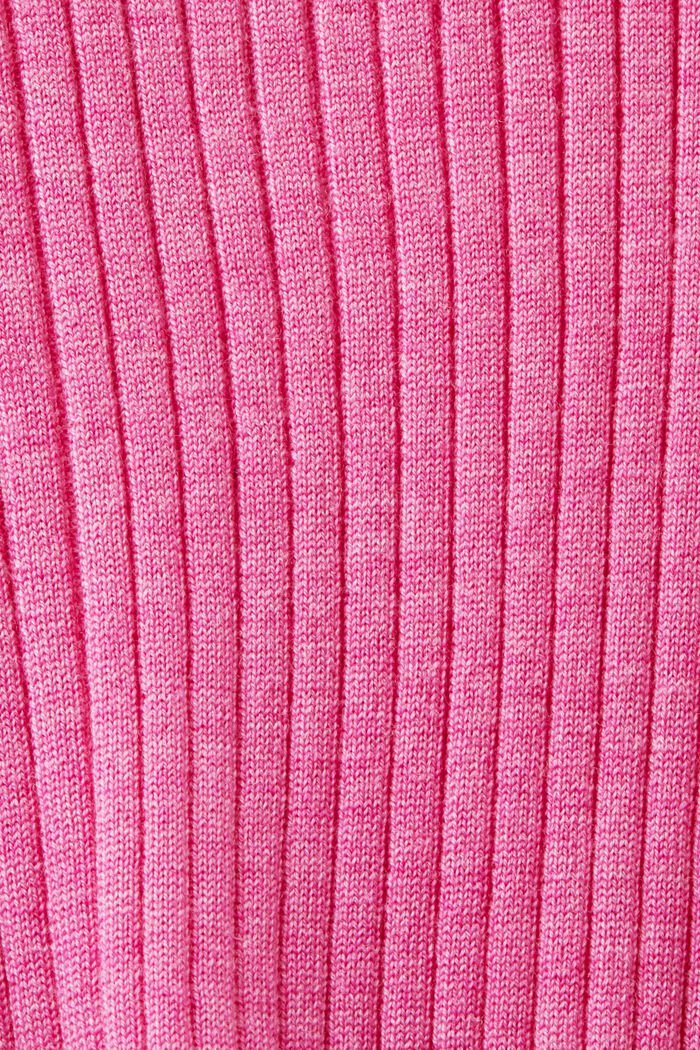 Mouwloze trui van superfijne merinoswol, PINK FUCHSIA, detail image number 5