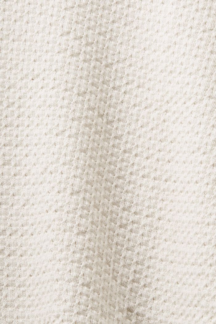 Gestructureerde trui met ronde hals, OFF WHITE, detail image number 5