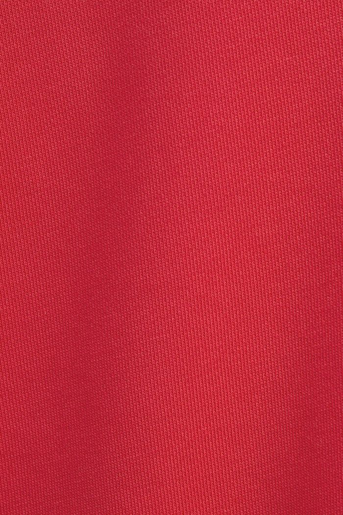 Uniseks hoodie van fleece met logo, RED, detail image number 4