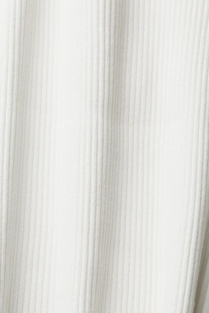 Ribgebreide trui met liggende kraag, OFF WHITE, detail image number 5