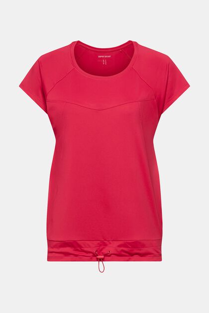 Gerecycled: active T-shirt met tunnelkoord en E-DRY