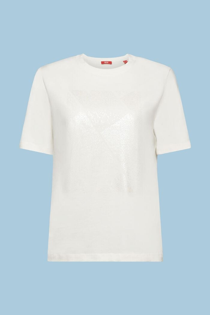T-shirt met holografische print, ICE, detail image number 6