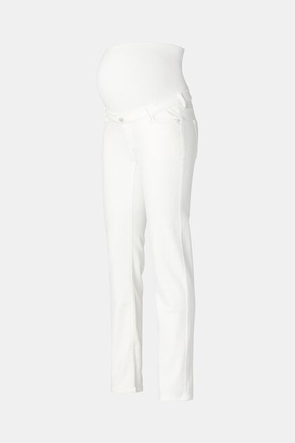 Stretchjeans met band over de buik, BRIGHT WHITE, overview