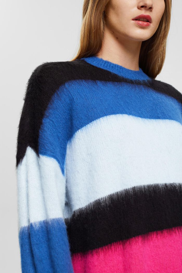 Pull-over rayé oversize, BLUE, detail image number 2