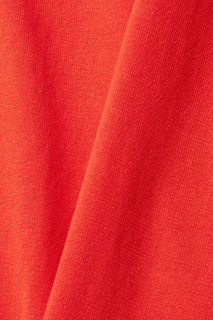 Robe à col polo en maille, RED, detail image number 4
