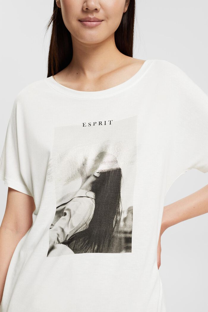 T-shirt à imprimé, LENZING™ ECOVERO™, OFF WHITE, detail image number 0