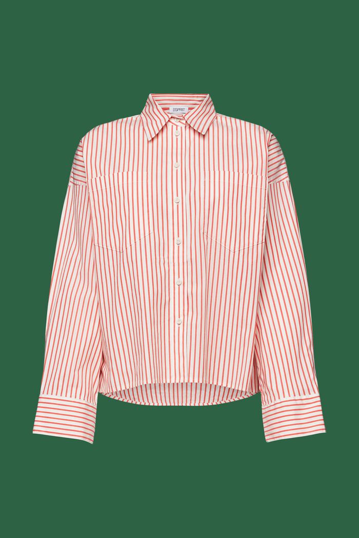 Gestreept overhemd met buttondownkraag, RED, detail image number 5